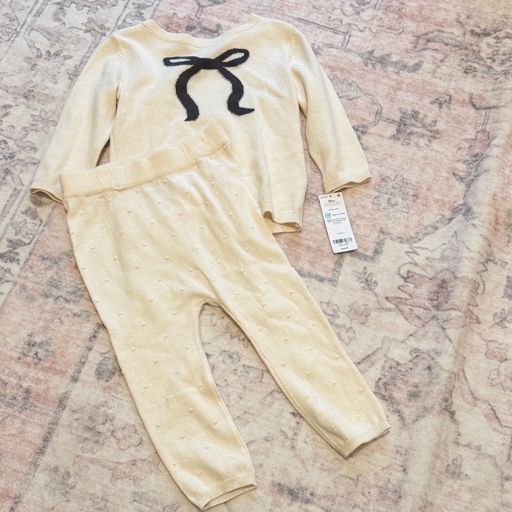 Carters baby girl sweater set